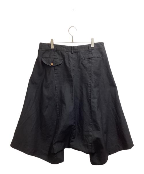 COMME des GARCONS HOMME PLUS（コムデギャルソンオムプリュス）COMME des GARCONS HOMME PLUS (コムデギャルソンオムプリュス) ポリ縮サルエルパンツ 16SS BROKEN TAILORING期 PQ-P067 ブラック サイズ:Mの古着・服飾アイテム