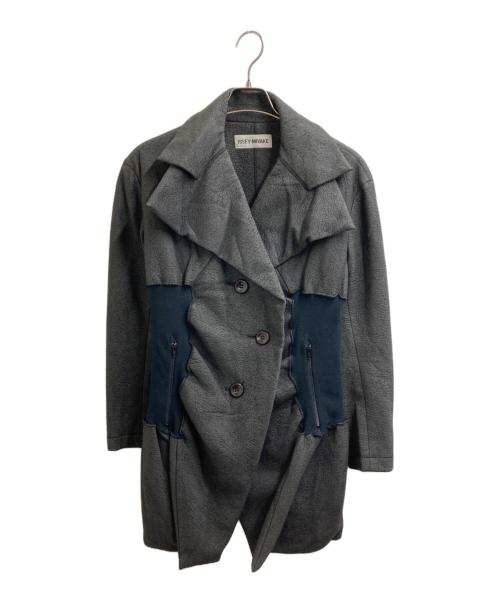ISSEY MIYAKE（イッセイミヤケ）ISSEY MIYAKE (イッセイミヤケ) 異素材切替ジャケット / IM93-FD032 グレー サイズ:Mの古着・服飾アイテム