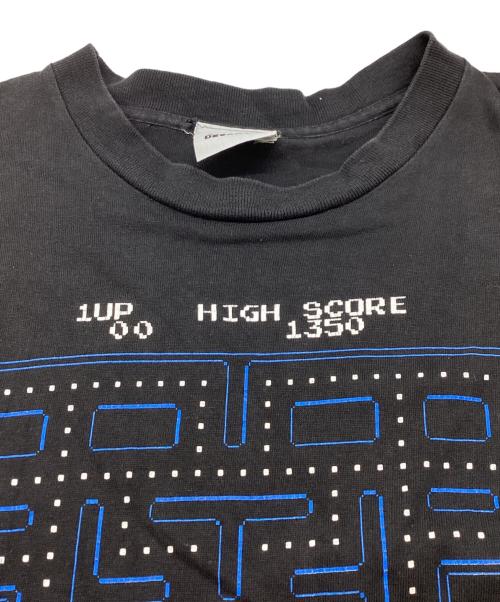 STANLEY DESANTIS（スタンリーデサンティス）STANLEY DESANTIS (スタンリーデサンティス) 90's PAC-MAN TEE シングルステッチ 96年コピーライト ナムコ公式 ブラック サイズ:Mの古着・服飾アイテム