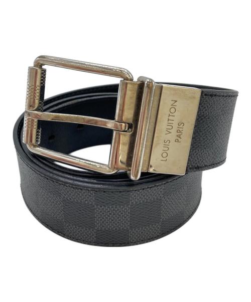 LOUIS VUITTON（ルイ ヴィトン）LOUIS VUITTON (ルイ ヴィトン) ダミエ サンチュールベルト　M9156　本体のみ ブラック サイズ:90/36の古着・服飾アイテム
