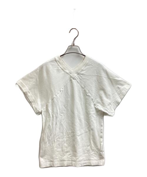 BOTTEGA VENETA（ボッテガベネタ）BOTTEGA VENETA (ボッテガベネタ) ラグランスリーブVネックTシャツ / 684855 / イタリア製 ホワイト サイズ:XSの古着・服飾アイテム