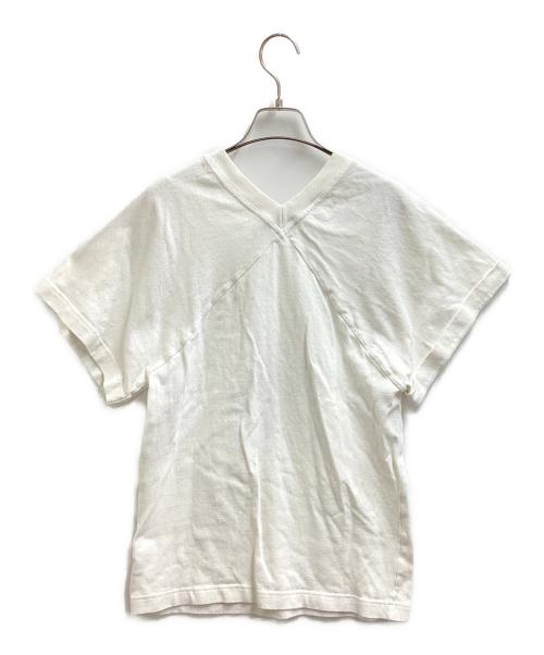 BOTTEGA VENETA（ボッテガベネタ）BOTTEGA VENETA (ボッテガベネタ) ラグランスリーブVネックTシャツ / 684855 / イタリア製 ホワイト サイズ:XSの古着・服飾アイテム