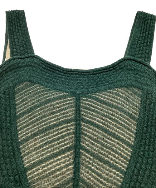FRAY ID（フレイ アイディー）FRAY ID (フレイ アイディー) ニットドレス ワンピース FWNO201602 グリーンの古着・服飾アイテム