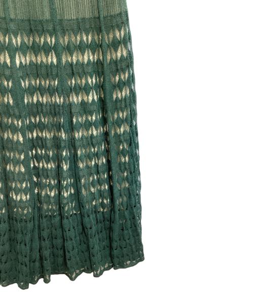 FRAY ID（フレイ アイディー）FRAY ID (フレイ アイディー) ニットドレス ワンピース FWNO201602 グリーンの古着・服飾アイテム