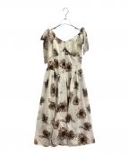 HER LIP TOハーリップトゥ）の古着「Sunflower-printed midi dress 花柄ワンピース ひまわり 1222305084」｜ベージュ