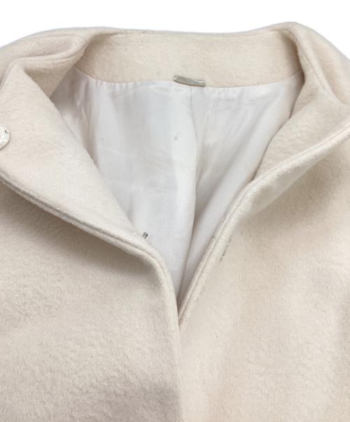 Snidel（スナイデル）Snidel (スナイデル) ビジューブローチAラインコート ホワイトの古着・服飾アイテム