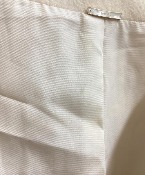 Snidel（スナイデル）Snidel (スナイデル) ビジューブローチAラインコート ホワイトの古着・服飾アイテム