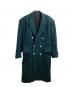 JOHN LAWRENCE SULLIVAN　　（ジョン ローレンス サリバン）の古着「HERRINGBONE TWEED BACK SIDE TUCKED COAT / ヘリンボーンツイード バックサイドタックコート / ダブルチェスターコート」｜グリーン