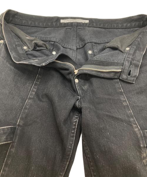 JOHN LAWRENCE SULLIVAN（ジョン ローレンス サリバン）JOHN LAWRENCE SULLIVAN (ジョン ローレンス サリバン) Washed denim bondage pants 2B008-0322-37 ブラック サイズ:48の古着・服飾アイテム