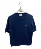 LACOSTEラコステ）の古着「成形横編みニットTシャツ」｜ネイビー