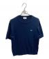 LACOSTE（ラコステ）の古着「成形横編みニットTシャツ」｜ネイビー