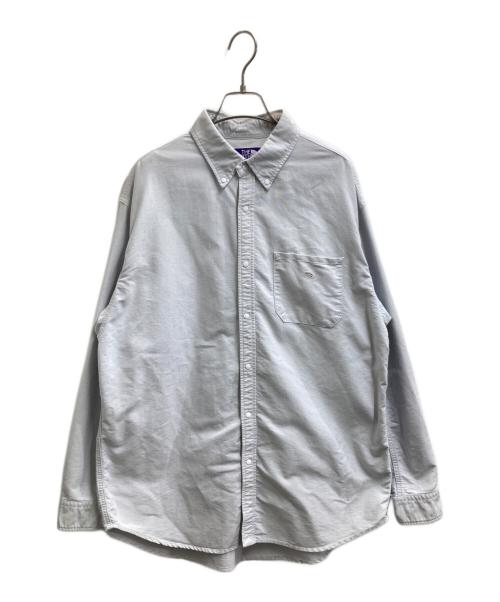 THE NORTHFACE PURPLELABEL（ザ・ノースフェイス パープルレーベル）THE NORTHFACE PURPLELABEL Cotton Polyester OX B.D. Shirt / コットンポリエステルOXボタンダウンシャツ / NT3118N ブルー サイズ:Lの古着・服飾アイテム