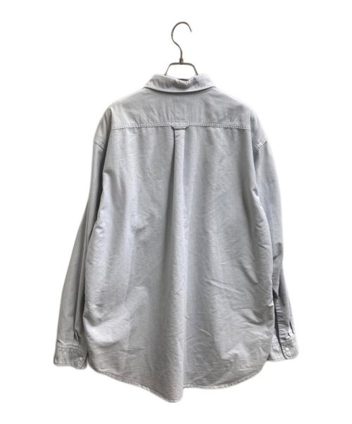 THE NORTHFACE PURPLELABEL（ザ・ノースフェイス パープルレーベル）THE NORTHFACE PURPLELABEL Cotton Polyester OX B.D. Shirt / コットンポリエステルOXボタンダウンシャツ / NT3118N ブルー サイズ:Lの古着・服飾アイテム