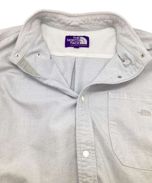 THE NORTHFACE PURPLELABEL（ザ・ノースフェイス パープルレーベル）THE NORTHFACE PURPLELABEL Cotton Polyester OX B.D. Shirt / コットンポリエステルOXボタンダウンシャツ / NT3118N ブルー サイズ:Lの古着・服飾アイテム