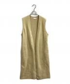 BALLSEYボールジィ）の古着「フラッフィーヤーン ロングジレ　11-02-14-02102」｜イエロー