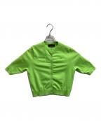 CABANキャバン）の古着「ファインポリエステル ハーフスリーブポケットカーディガン 39-02-01-02012」｜グリーン