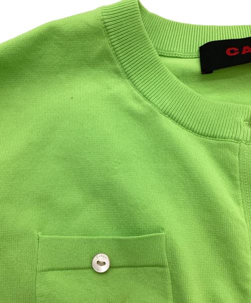 CABAN（キャバン）CABAN (キャバン) ファインポリエステル ハーフスリーブポケットカーディガン 39-02-01-02012 グリーン サイズ:Sの古着・服飾アイテム