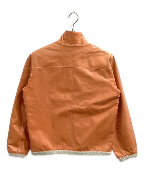 Cinquanta（チンクワンタ）Cinquanta (チンクワンタ) スタンドカラーレザージャケット オレンジ サイズ:50の古着・服飾アイテム