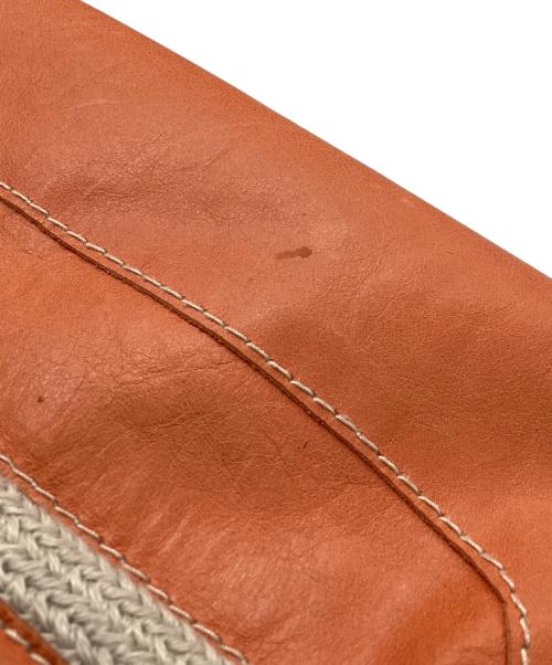 Cinquanta（チンクワンタ）Cinquanta (チンクワンタ) スタンドカラーレザージャケット オレンジ サイズ:50の古着・服飾アイテム