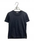 MONCLERモンクレール）の古着「MONCLER / モンクレール / ロゴラインストーンTシャツ」｜ブラック