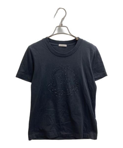 MONCLER（モンクレール）MONCLER (モンクレール) MONCLER / モンクレール / ロゴラインストーンTシャツ ブラック サイズ:Sの古着・服飾アイテム