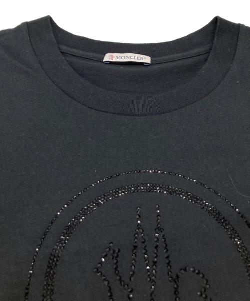 MONCLER（モンクレール）MONCLER (モンクレール) MONCLER / モンクレール / ロゴラインストーンTシャツ ブラック サイズ:Sの古着・服飾アイテム