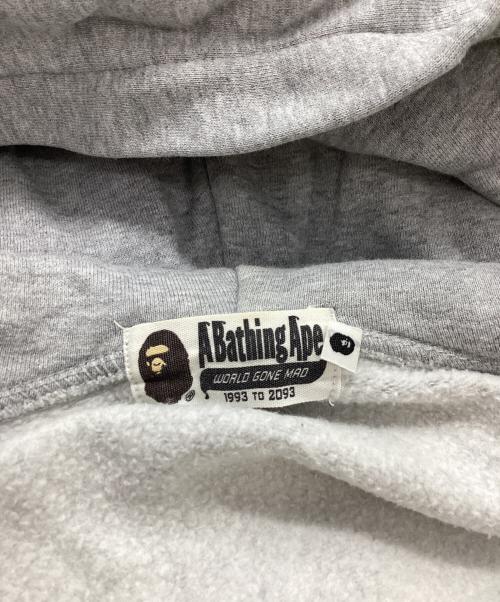 A BATHING APE（ア ベイシング エイプ）A BATHING APE (ア ベイシング エイプ) ジップパーカー グレー サイズ:Mの古着・服飾アイテム