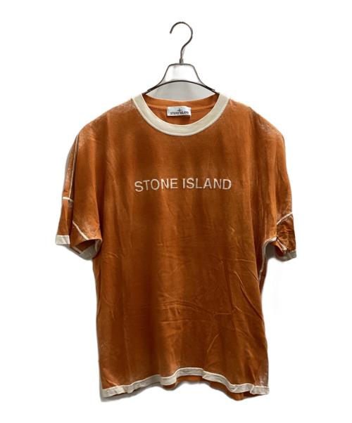 STONE ISLAND（ストーンアイランド）STONE ISLAND (ストーンアイランド) HAND SPRAYED ORGANIC COTTON 7815210T4 オレンジ サイズ:XLの古着・服飾アイテム