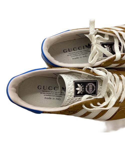 GUCCI（グッチ）GUCCI (グッチ) adidas (アディダス) GG Gazelle/ジージー ガゼル　HQ7085 ブラウン サイズ:42の古着・服飾アイテム