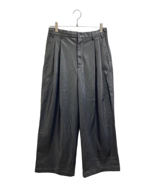 ZARA（ザラ）ZARA (ザラ) MAISON SPECIAL (メゾンスペシャル) フェイクレザーワイドレッグパンツ ブラック サイズ:Mの古着・服飾アイテム