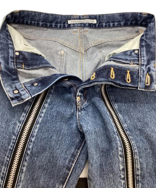 JOHN LAWRENCE SULLIVAN（ジョン ローレンス サリバン）JOHN LAWRENCE SULLIVAN (ジョン ローレンス サリバン) Washed denim zipped pants　JLS-02-20 インディゴ サイズ:46の古着・服飾アイテム
