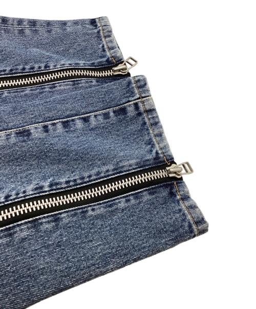 JOHN LAWRENCE SULLIVAN（ジョン ローレンス サリバン）JOHN LAWRENCE SULLIVAN (ジョン ローレンス サリバン) Washed denim zipped pants　JLS-02-20 インディゴ サイズ:46の古着・服飾アイテム