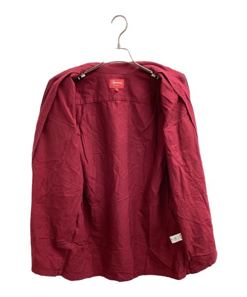 SUPREME（シュプリーム）Supreme (シュプリーム) Solid Flannel zip up shirt / ソリッドフランネルジップアップシャツ / 16AW レッド サイズ:Lの古着・服飾アイテム