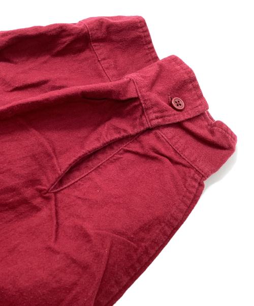SUPREME（シュプリーム）Supreme (シュプリーム) Solid Flannel zip up shirt / ソリッドフランネルジップアップシャツ / 16AW レッド サイズ:Lの古着・服飾アイテム