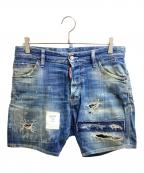 DSQUARED2ディースクエアード）の古着「square crotch short S71MU0411」｜インディゴ