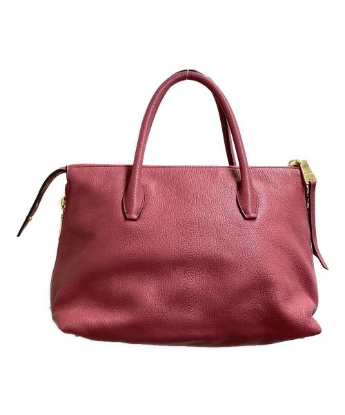 MIU MIU（ミュウミュウ）MIU MIU (ミュウミュウ) マドラス 2WAYトートバッグ / madras 2way tote bag / RN1016 ピンクの古着・服飾アイテム