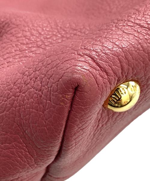 MIU MIU（ミュウミュウ）MIU MIU (ミュウミュウ) マドラス 2WAYトートバッグ / madras 2way tote bag / RN1016 ピンクの古着・服飾アイテム