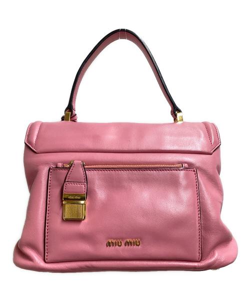 MIU MIU（ミュウミュウ）MIU MIU (ミュウミュウ) 2WAYバッグ / 2way bag / RN1115 / ショルダーバッグ / ギャランティカード付 ピンクの古着・服飾アイテム