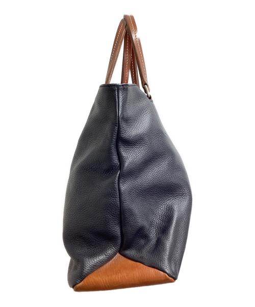 Daniel&Bob（ダニエル＆ボブ）Daniel&Bob (ダニエル＆ボブ) TOMORROW LAND (トゥモローランド) 別注 レザートートバッグ / leather tote bag / BAIN ALCE ネイビーの古着・服飾アイテム