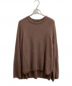 BATONERバトナ―）の古着「HARD TWIST WOOL CREW NECK KNIT / MADE IN JAPAN / BN-20FL-013」｜ブラウン