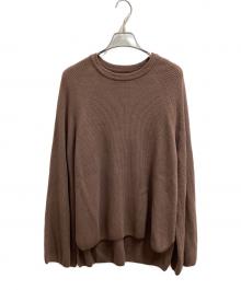 BATONER（バトナ―）の古着「HARD TWIST WOOL CREW NECK KNIT / MADE IN JAPAN / BN-20FL-013」｜ブラウン