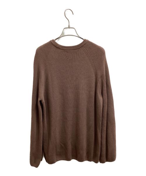 BATONER（バトナ―）BATONER (バトナ―) HARD TWIST WOOL CREW NECK KNIT / MADE IN JAPAN / BN-20FL-013 ブラウン サイズ:2の古着・服飾アイテム
