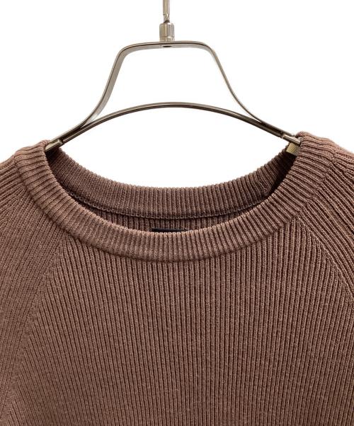 BATONER（バトナ―）BATONER (バトナ―) HARD TWIST WOOL CREW NECK KNIT / MADE IN JAPAN / BN-20FL-013 ブラウン サイズ:2の古着・服飾アイテム