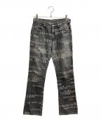 hystericsヒステリックス）の古着「タイプライターデニムパンツ　ヨゴレ・タグ印字剥げ有」｜グレー