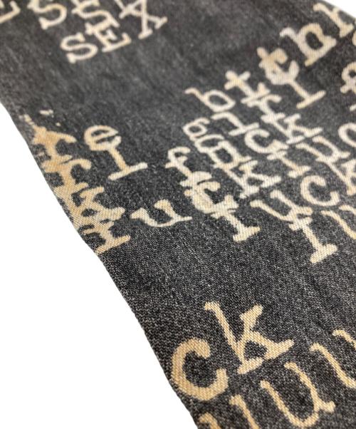 hysterics（ヒステリックス）hysterics (ヒステリックス) タイプライターデニムパンツ　ヨゴレ・タグ印字剥げ有 グレー サイズ:タグ薄れ(サイズ表記なし)の古着・服飾アイテム