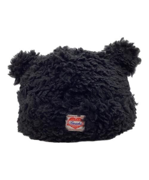 BASICKS（ベイシックス）BASICKS (ベイシックス) Bear Beanie Black / ベア ニット帽 ブラック / S1.5-1201 / Made in JAPAN / 日本製 ブラック サイズ:Mの古着・服飾アイテム