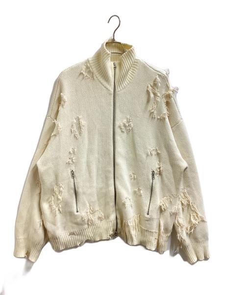 DANKE SCHON（ダンケ シェーン）DANKE SCHON (ダンケ シェーン) DAMEGE DRIVERS KNIT / ダメージドライバーズニット / 23A-KNL030-DS / 23AW アイボリー サイズ:FREEの古着・服飾アイテム