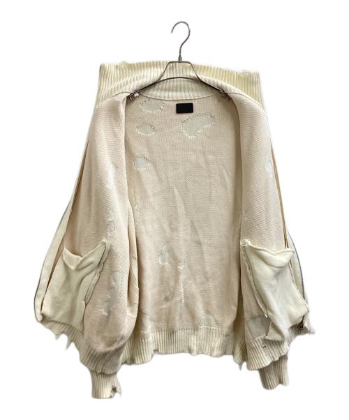 DANKE SCHON（ダンケ シェーン）DANKE SCHON (ダンケ シェーン) DAMEGE DRIVERS KNIT / ダメージドライバーズニット / 23A-KNL030-DS / 23AW アイボリー サイズ:FREEの古着・服飾アイテム