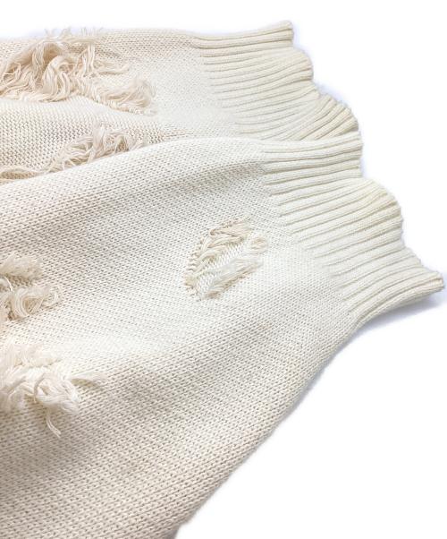 DANKE SCHON（ダンケ シェーン）DANKE SCHON (ダンケ シェーン) DAMEGE DRIVERS KNIT / ダメージドライバーズニット / 23A-KNL030-DS / 23AW アイボリー サイズ:FREEの古着・服飾アイテム