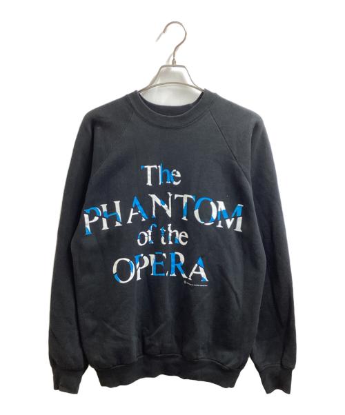 FRUIT OF THE LOOM（フルーツオブザルーム）FRUIT OF THE LOOM (フルーツオブザルーム) ラグランスウェット / raglan sweatshirt / オペラ座の怪人 / 80s / USA製 ブラック サイズ:XLの古着・服飾アイテム